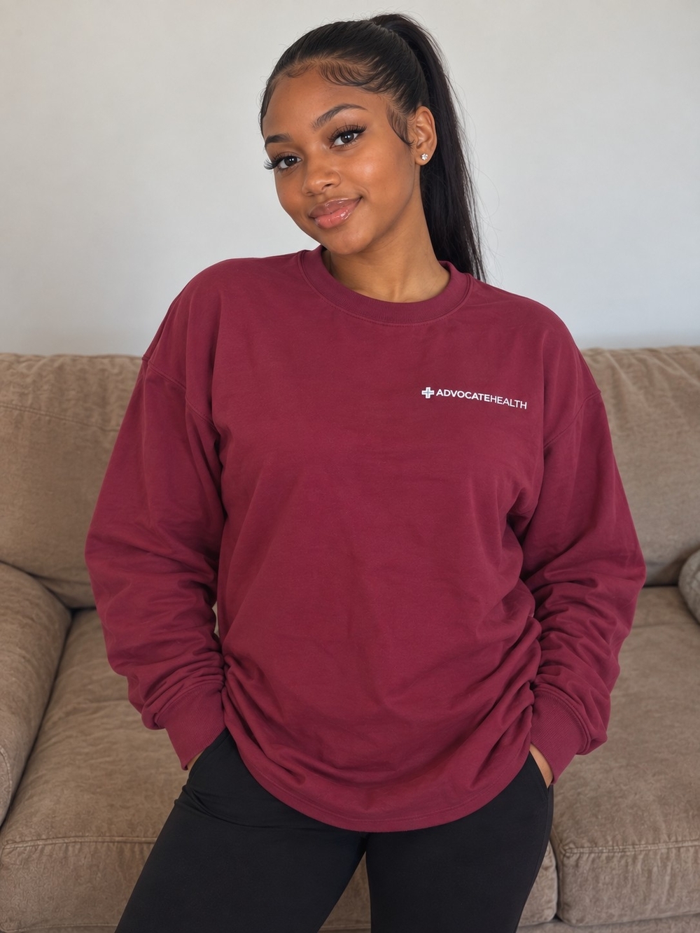 Crewneck Sweatshirt in Red Like New